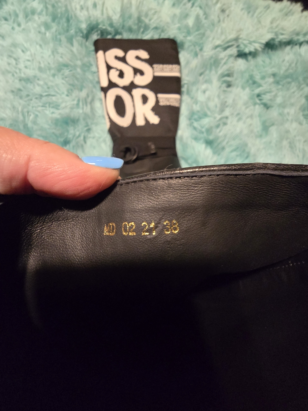 Dior Black 'Miss Dior' Mid-Calf Logo Paddock Boots - Picture 5 of 5